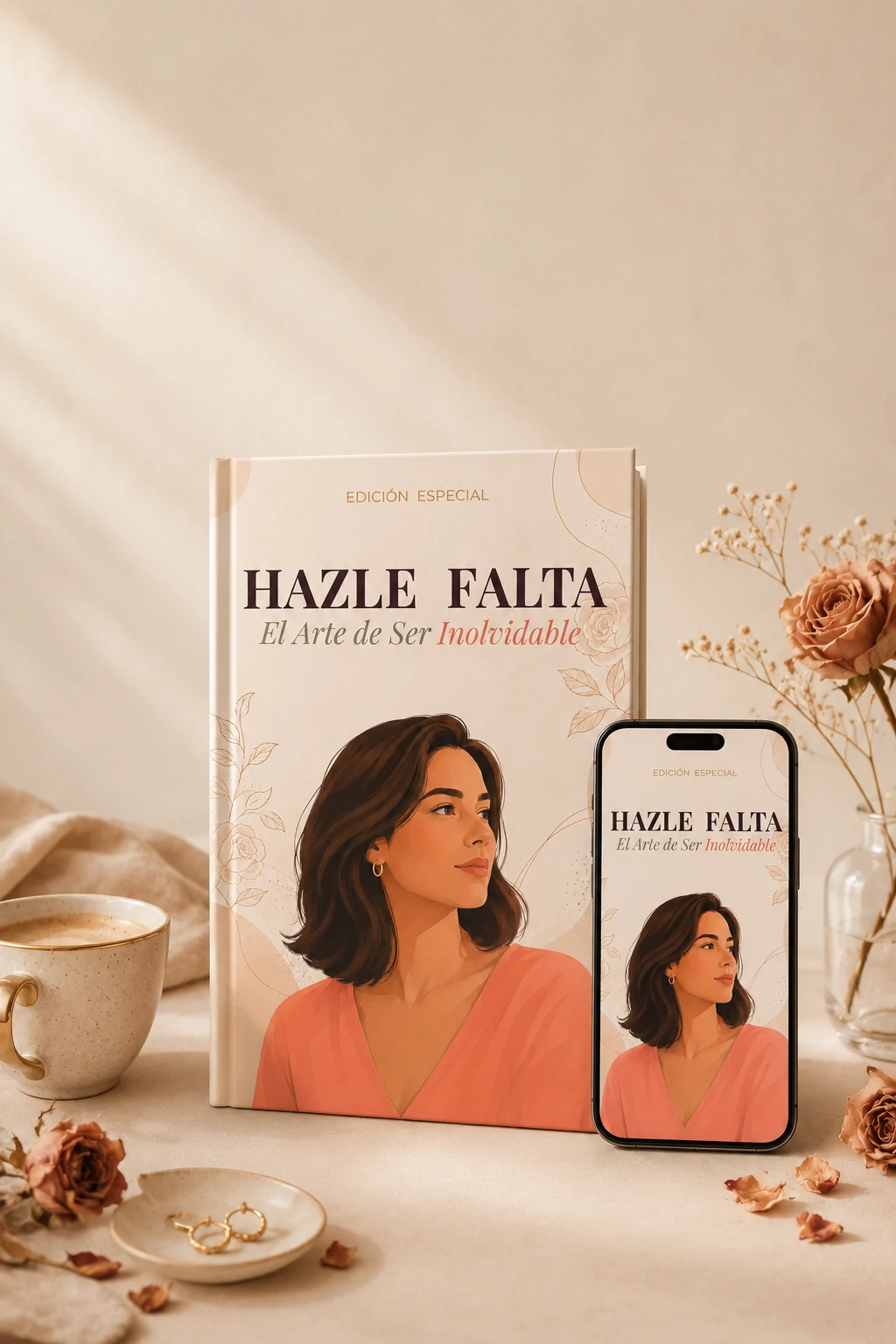 Mujer con el libro Hazle Falta